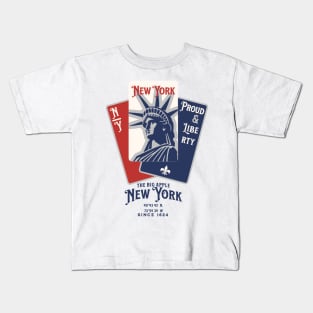 New york playing cards graphic. Kids T-Shirt